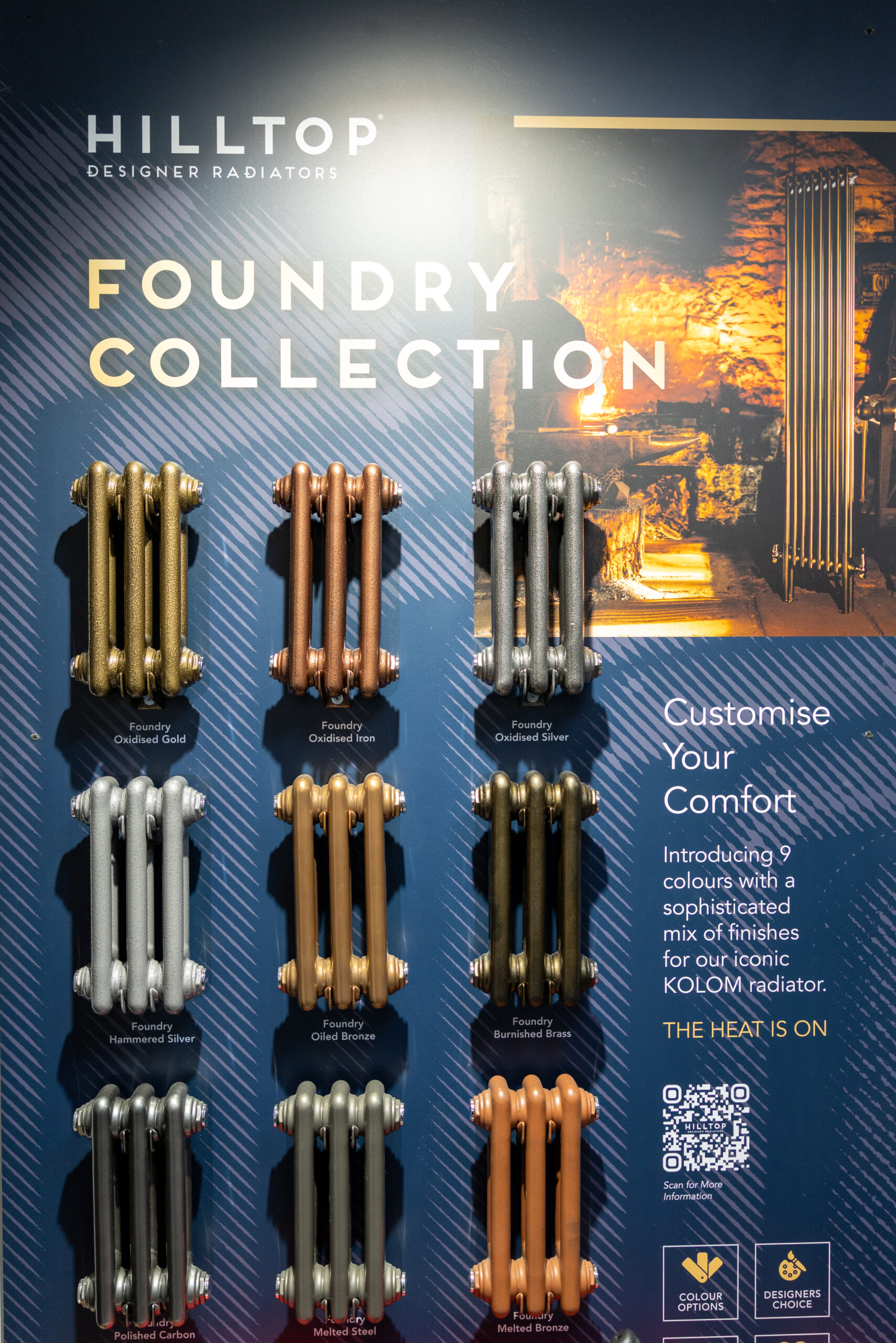 Contemporary flat-panel designer radiator